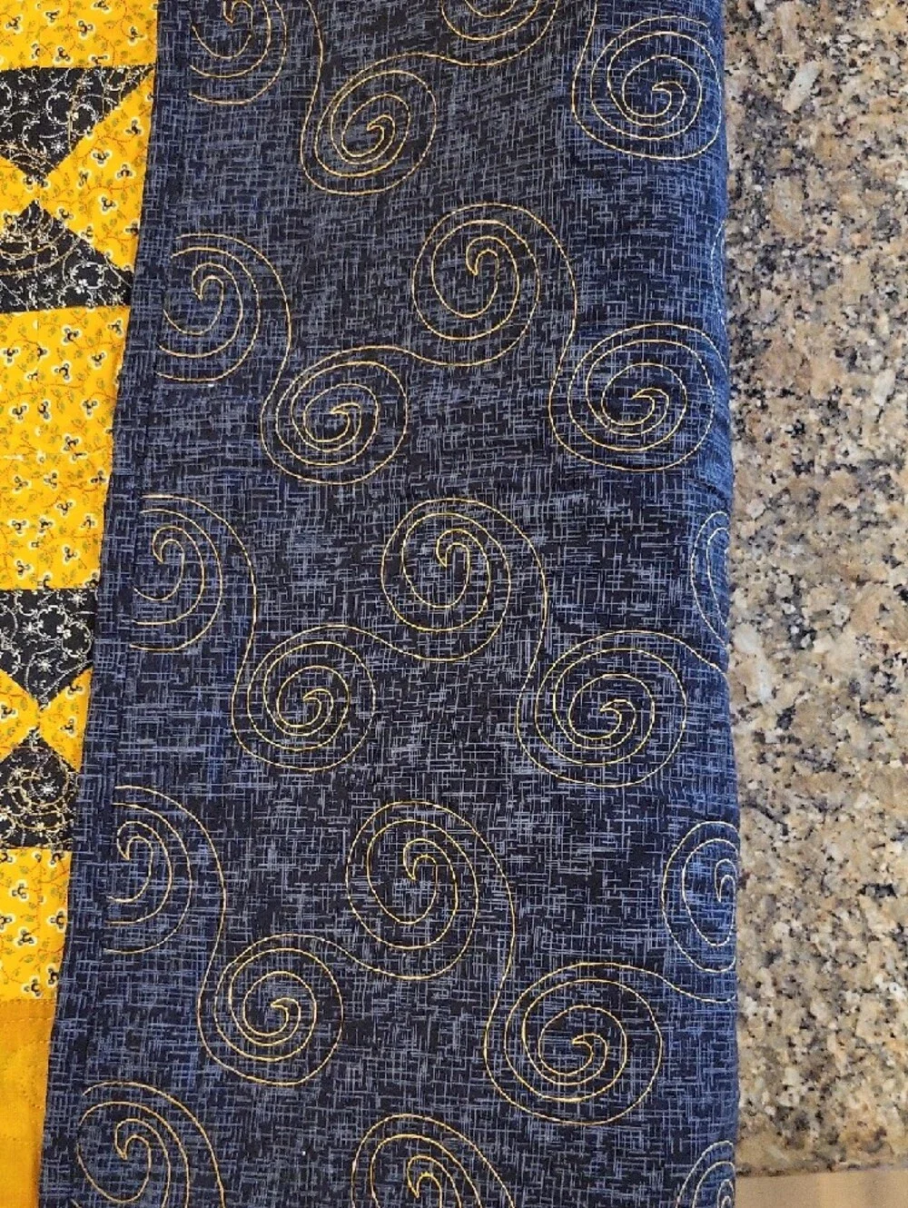 Handmade Fox Patchwork Quilt in Yellow and Orange